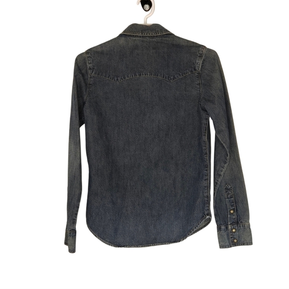 Lee Denim Pearl snap Western Coastal Cowgirl Workwear Size M Light Jacket - Picture 2 of 7